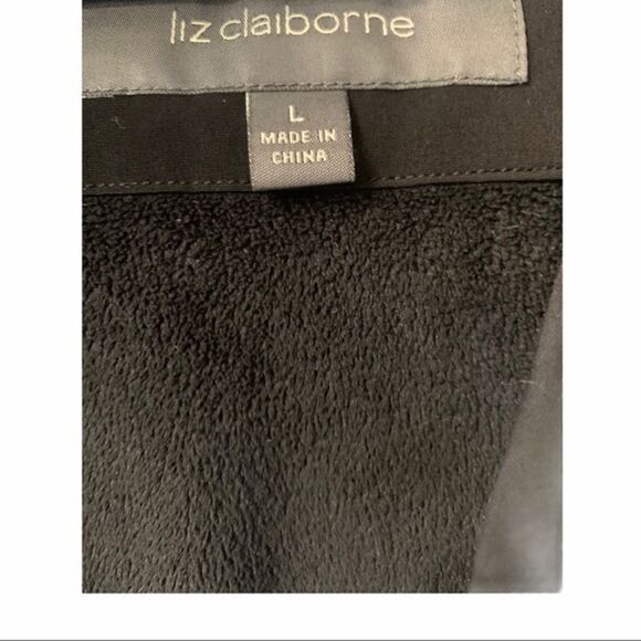 Liz Claiborne Black Heavy Cinch Winter Jacket Size Large - Picture 10 of 16